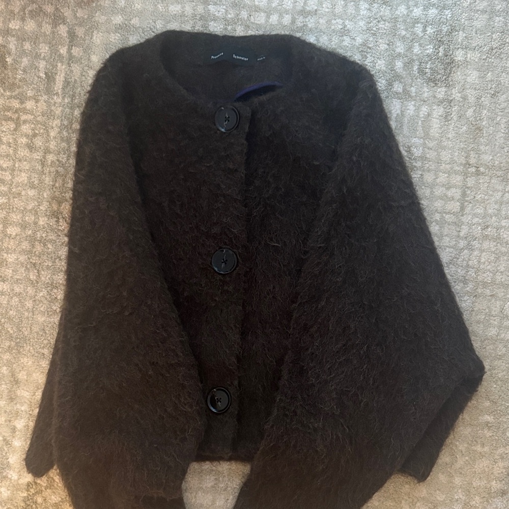 Proenza Schouler Sweater Jacket Black Buttons